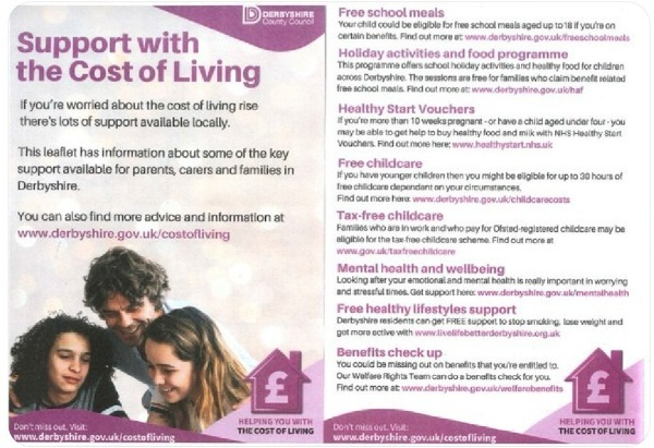 Support with the cost of living